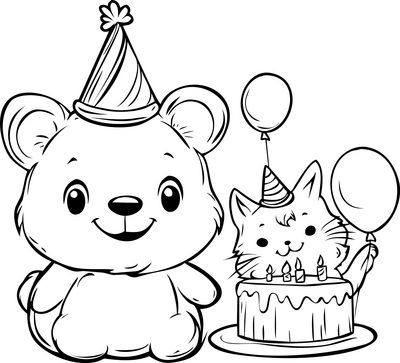 Bear and cat