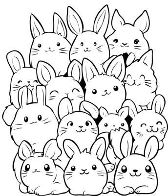 Group of bunnies