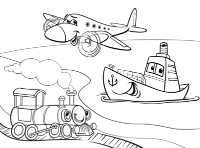 Plane boat train