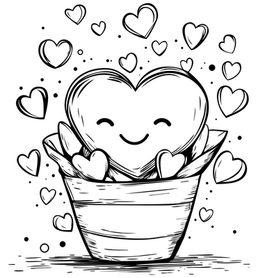Hearts basket
