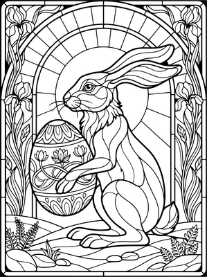 Bunny Stained Glass
