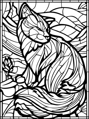 Cat Stained Glass 01