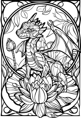 Dragon Stained Glass 02