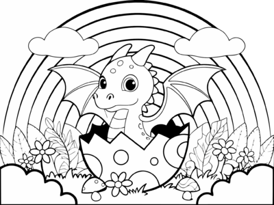 Baby Dragon Hatching From Egg