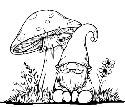 Mushroom With Gnome