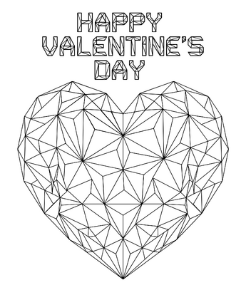 Valentines Day Crystal Heart