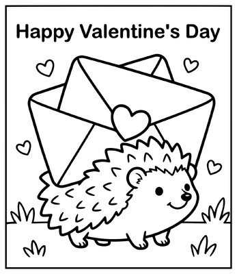 Valentines Day Hedghog