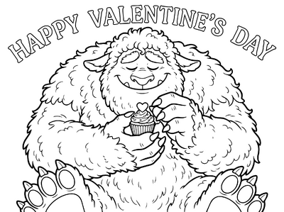 Valentines Day Yeti