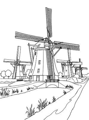 Kinderdijk Mills Holland