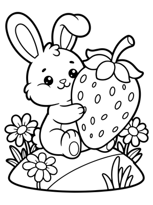 Bunny With Strawberry