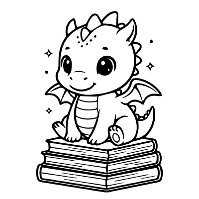 Dragon With Books