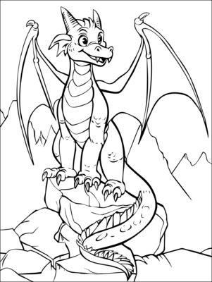 Dragon On Rock