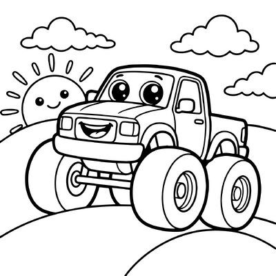 Monster Truck With Sun