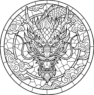 Mandala With Dragon