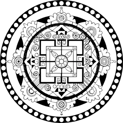 Tibetan Round Mandala 01