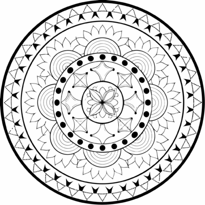 Tibetan Round Mandala 02