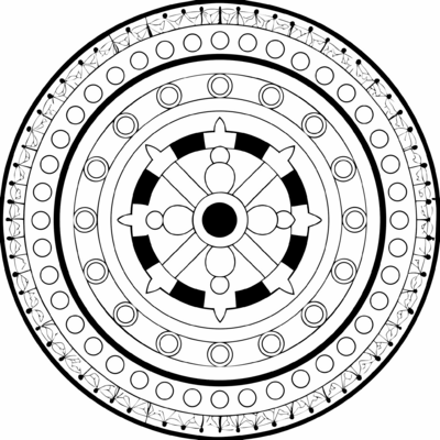 Tibetan Round Mandala 04