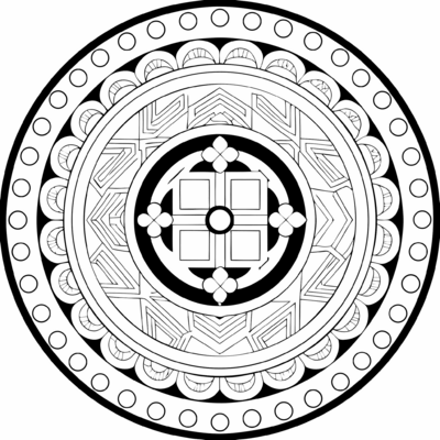 Tibetan Round Mandala 06