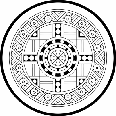 Tibetan Round Mandala 08