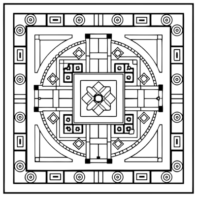 Tibetan Square Mandala 01