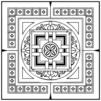 Tibetan Square Mandala 02