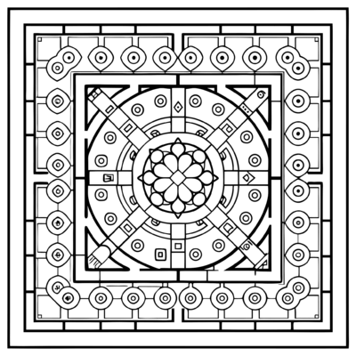Tibetan Square Mandala 03