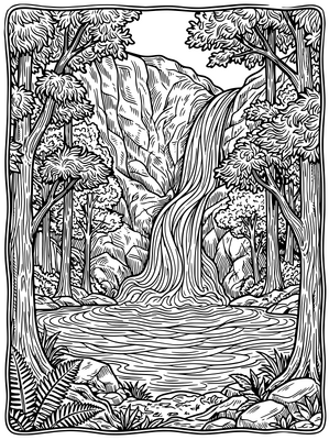 Forest Waterfall