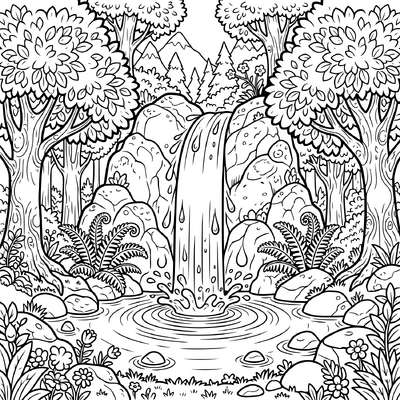 Waterfall In The Forest